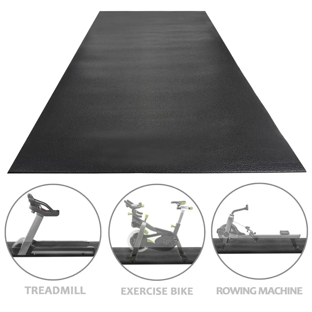 8 x 3FT High-Density Exercise Mat Gym Bike Treadmill Mat PVC Yoga Keep Healthy