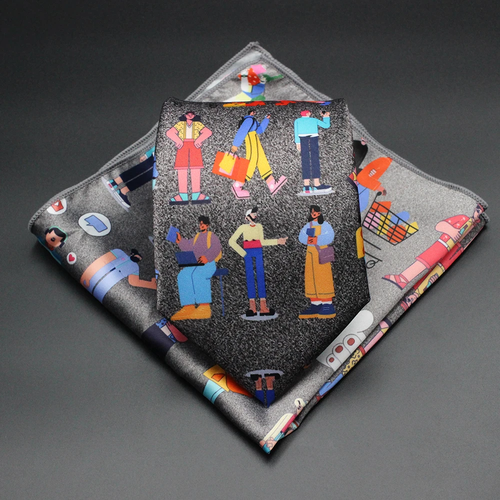 Bedruckte Krawatten im amerikanischen Western-Stil, handgefertigt, für Männer und Frauen, lässig, 7 cm, tägliche Krawatten, französische romantische Krawatte