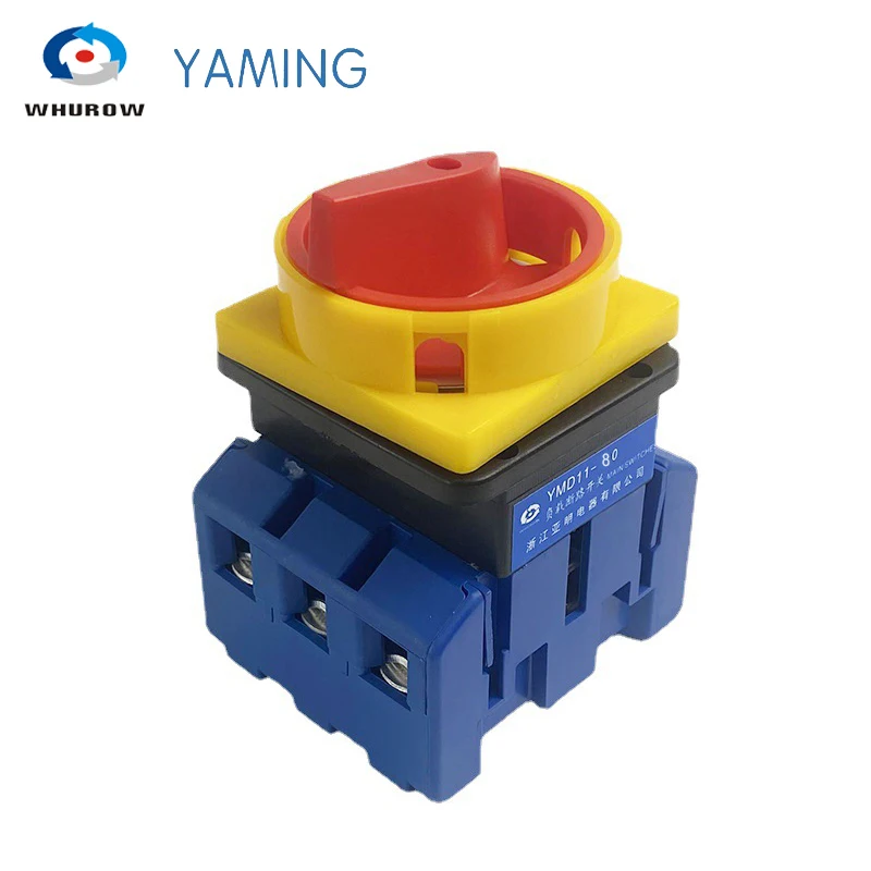 YMD11-80A 3P 4P Isolator Switch DC Disconnect Load Break ON-OFF Rotary Cam Switch LW30-80 Professional Manufacturer Supplier