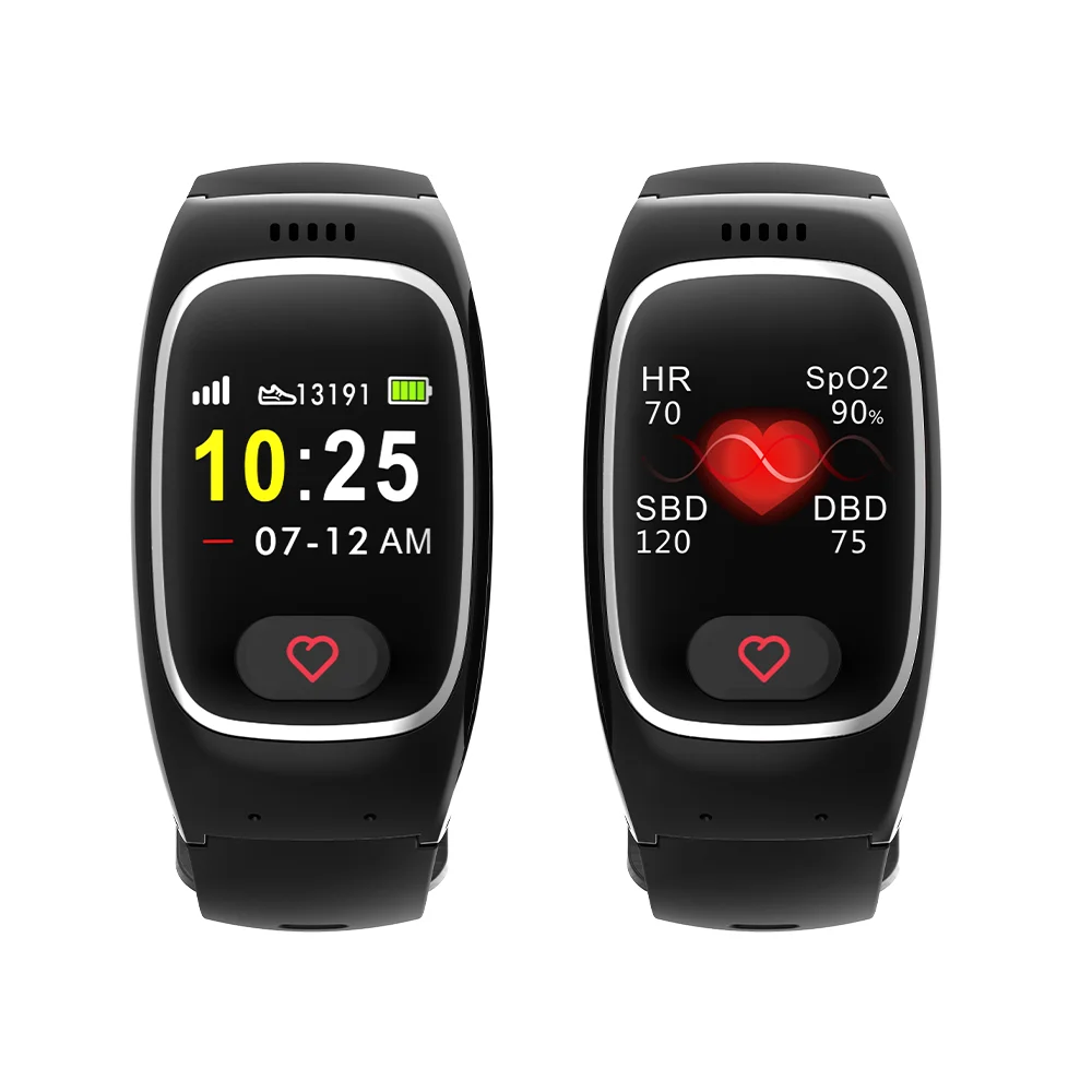 

4G GPS Elderly Care Bracelet with Heart Rate . Free App Waterproof Remote WiFi Features for GSM Plastic Rubber Material