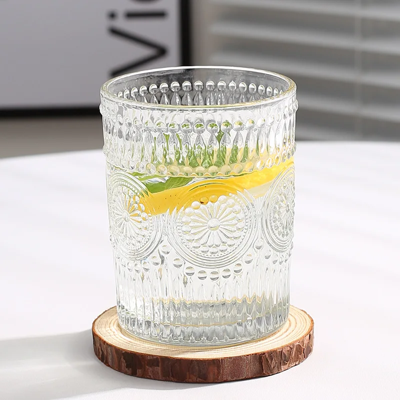 

Набор очков для напитков, роскошная стеклянная чашка с подсолнухом, сувенирная чашка в скандинавском стиле ретро для дома, пивная чашка, коктейльные стаканы, стакан для виски