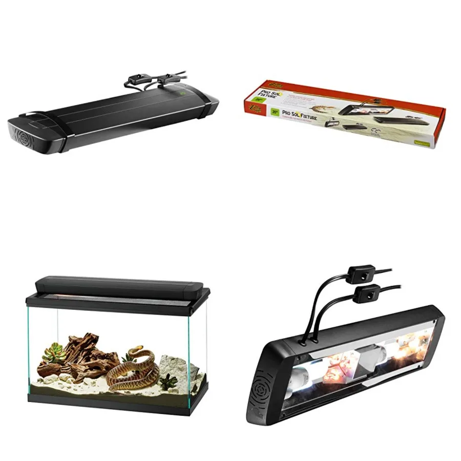 Pro Sol Customizable Light and UVB Fixture for Reptile Terrariums, 20 Inches