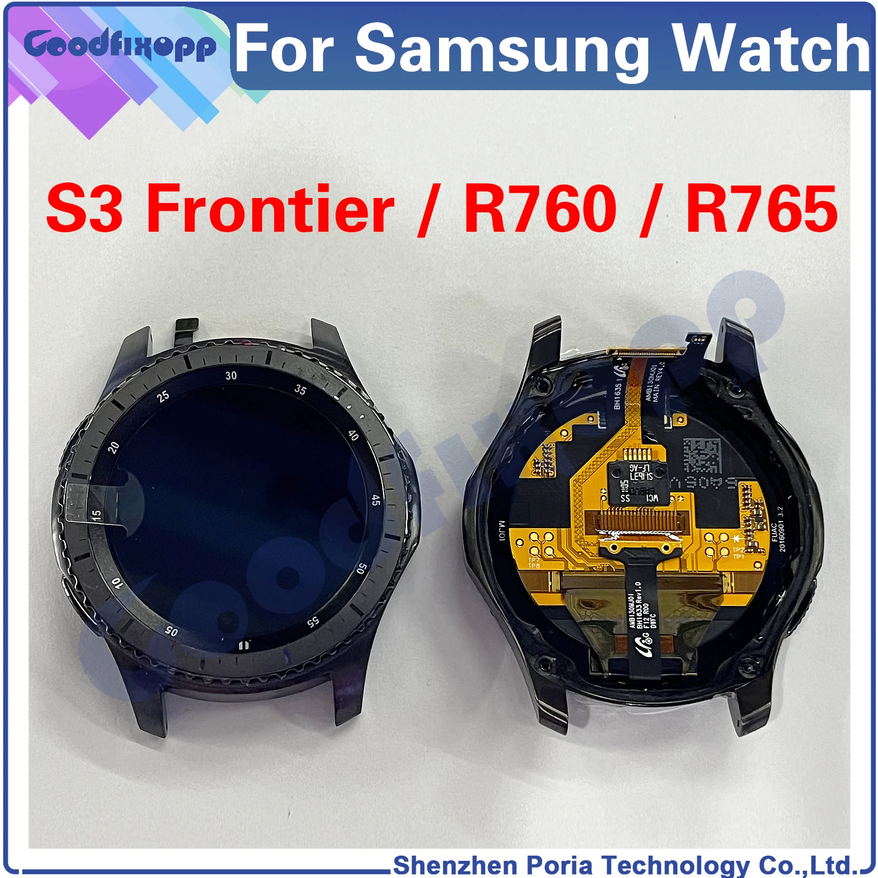 

For Samsung Gear S3 Classic R770 R775 / Frontier R760 R765 LCD Display Touch Screen Digitizer Assembly Replacement