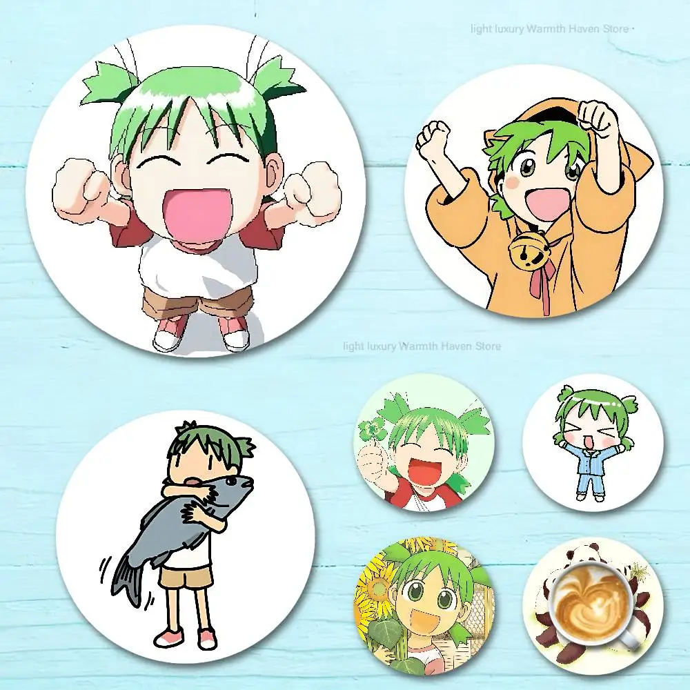 

Y-Yotsuba Cute K-Koiwai Wooden Coasters 10cm Round Cosplay Fans Collect Friends Gifts