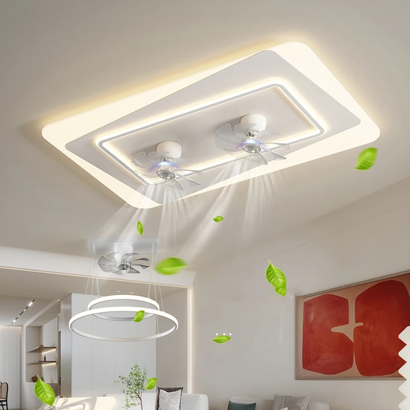 Plafoniere moderne ventilatore da soffitto pieghevole per camera da letto ventilatore da soffitto con luce a led e lampada da soffitto di controllo per l'illuminazione del soggiorno