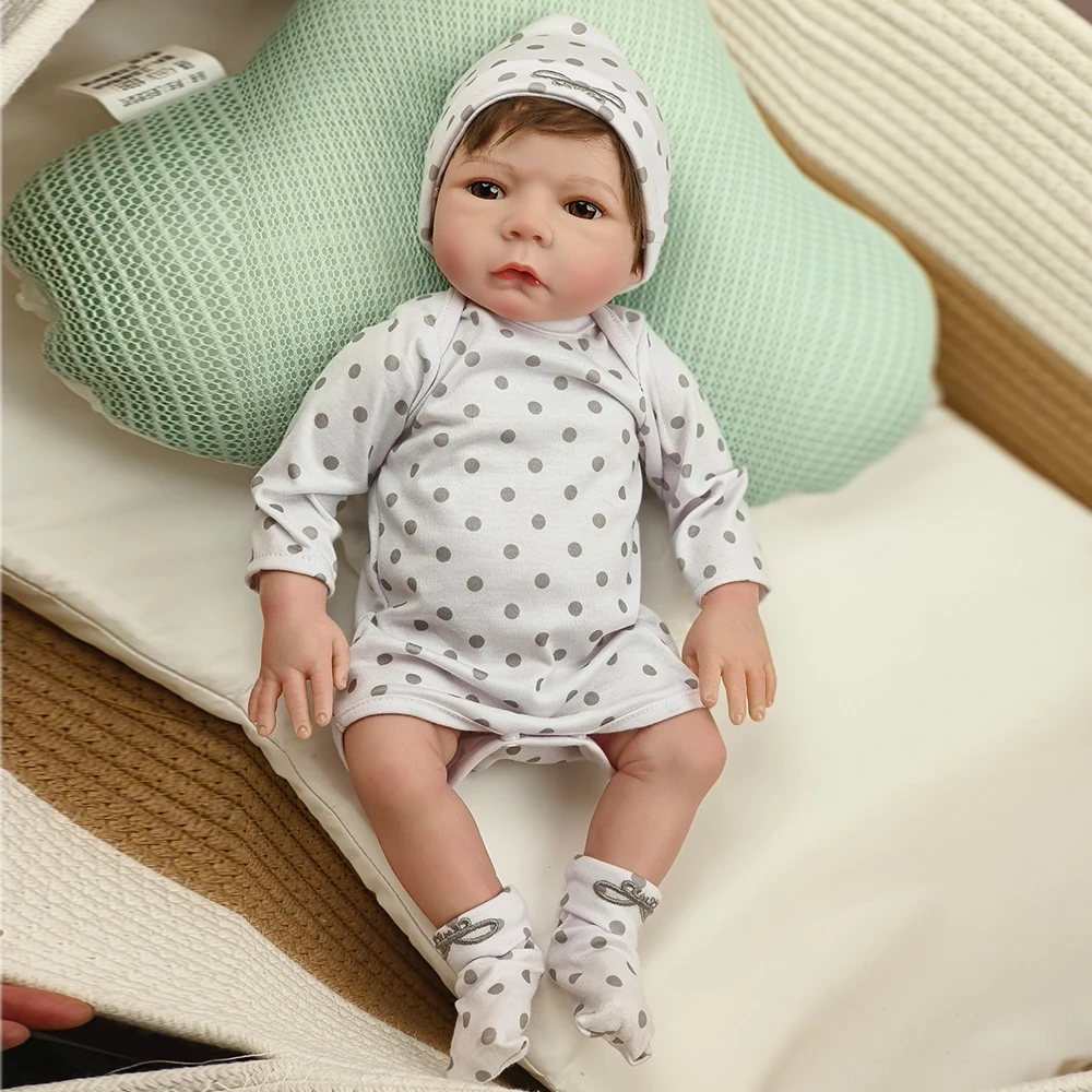 دمية صغيرة تولد من جديد مع شعر متأصل ، لعبة فينيل سيليكون ناعم ، مطلية بعروق مرئية ، جودة عالية