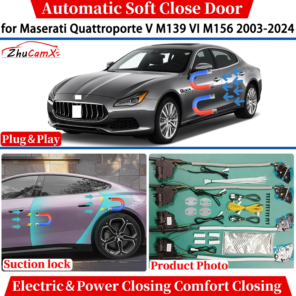 

for Maserati Quattroporte V M139 VI M156 2003-2024 Car Automatic Soft Close Door Electric Power Comfort Closing Suction lock