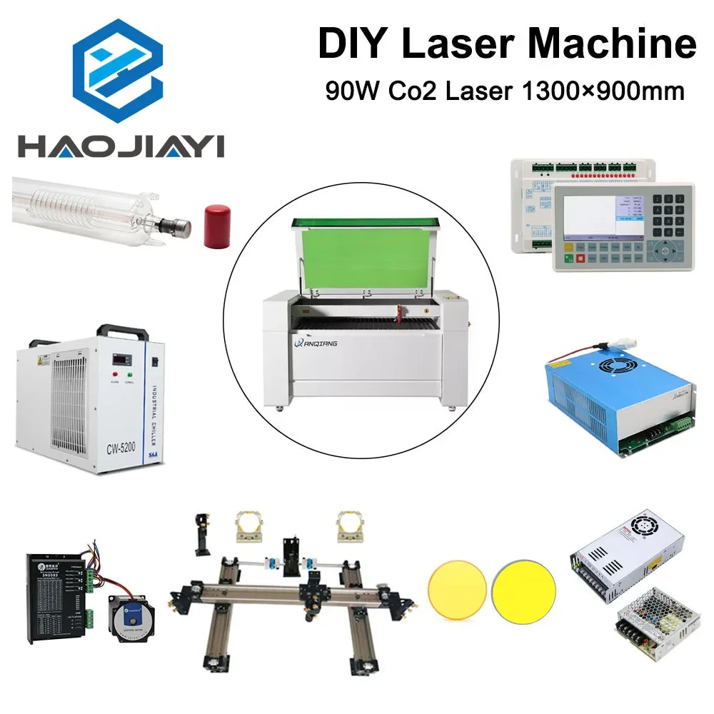 Complete Accessories for 9060  RECI W2 Customized CO2 Laser Machine Laser Solution of All Parts for DIY Laser Ruida S&A