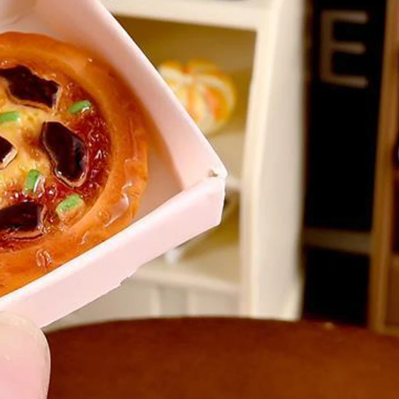 5/10個 1:12 ミニピザボックス – リアルなドールハウスフードアクセサリー、ごっこ遊びやDIYデコレーション用