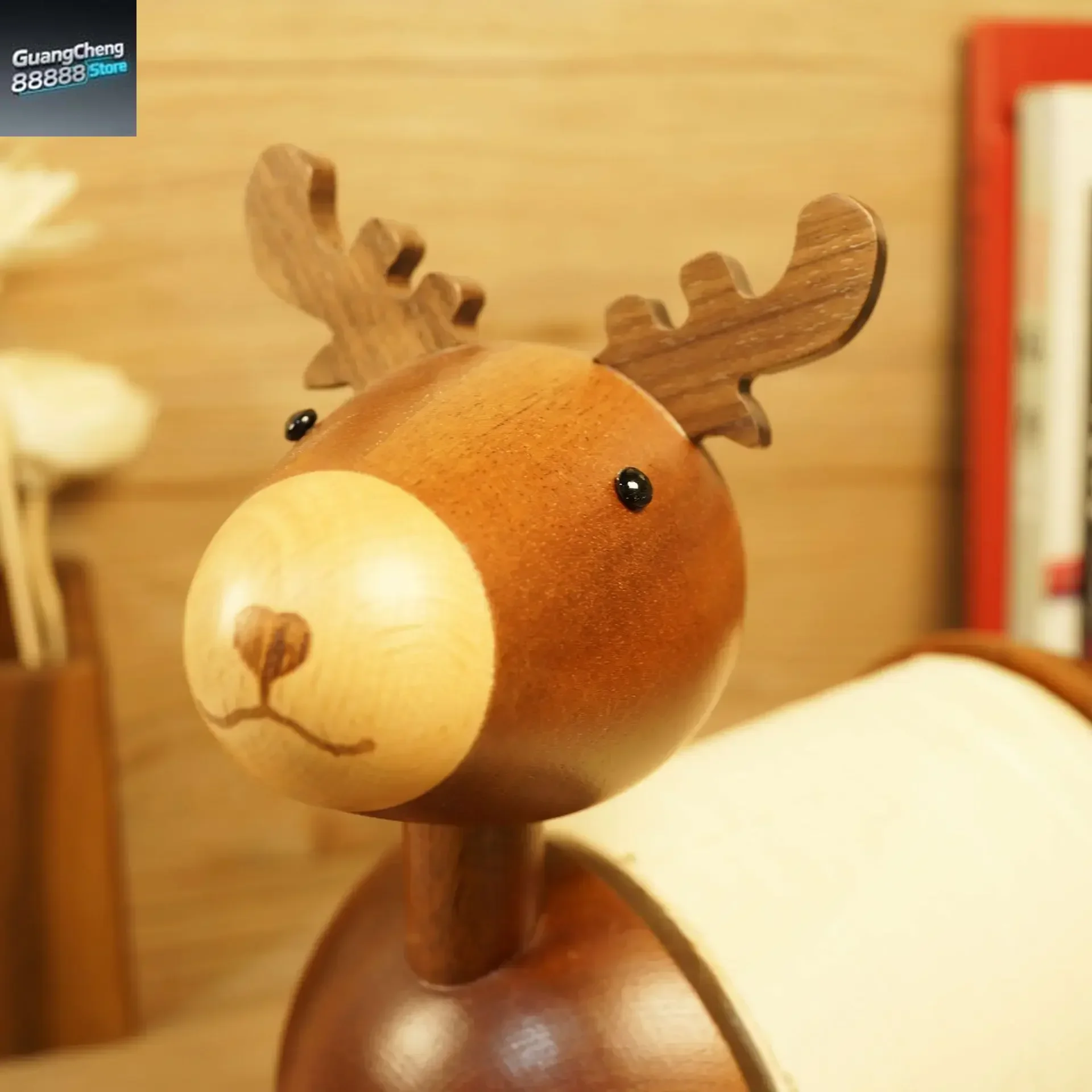 

Oufeng Solid Wood Wood Fawn Tissue Holder Creative Household Items Roll Paper Holder