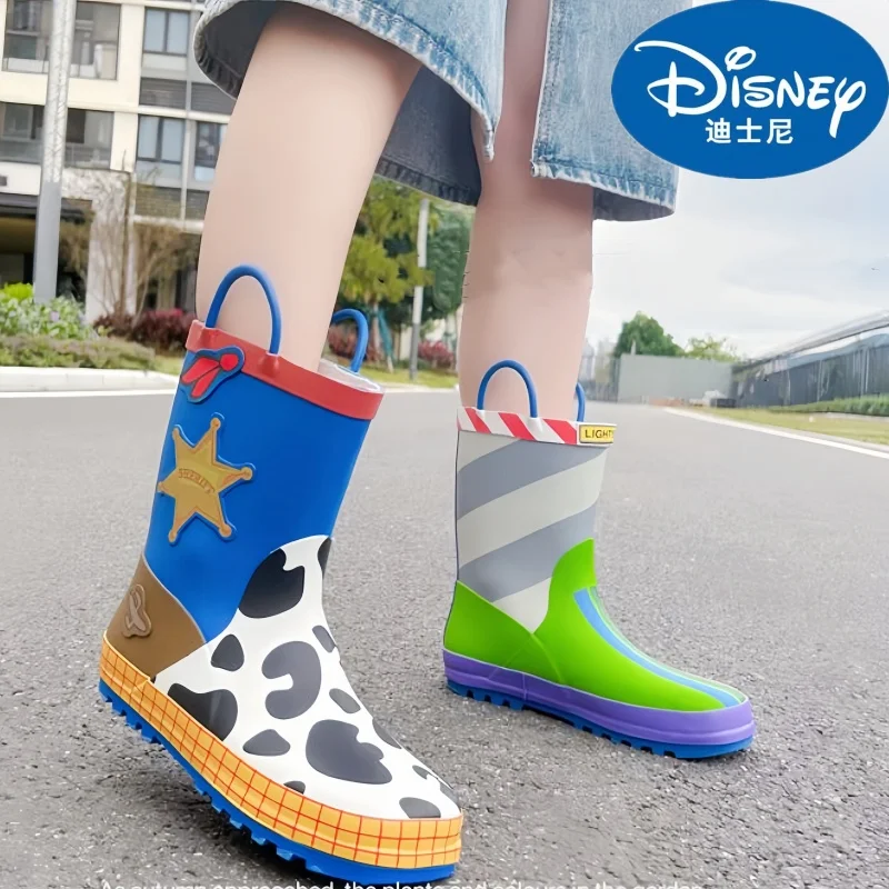 

Disney Cartoon Kids Toy Story Rain Boots Student Rain Boots Children'S Fashion Shoes Non-Slip Short Shoes Cute Gifts Hot