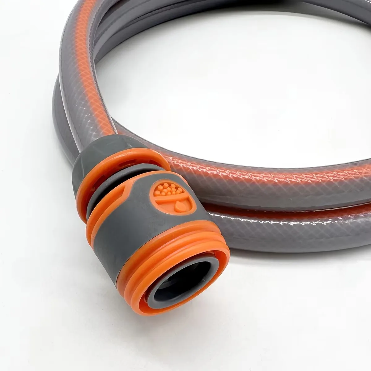 2M/1M PVC-Gartenschlauch 1/2 Zoll Schnellanschluss-Wasserleitung Verstärktes Bewässerungsverlängerungsrohr für Autowäsche und Gartenbewässerung – Detail 3