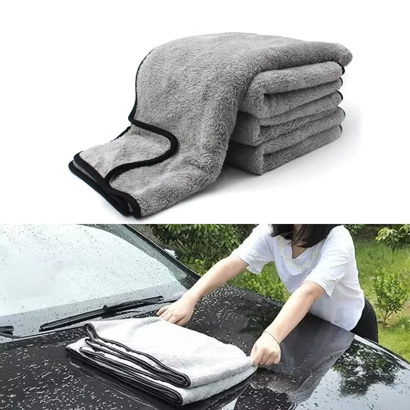 Toalla de lavado de coches de microfibra, toallas de limpieza de coche ultrasuaves, paño de secado muy absorbente, toalla de lavado para detalles de coches