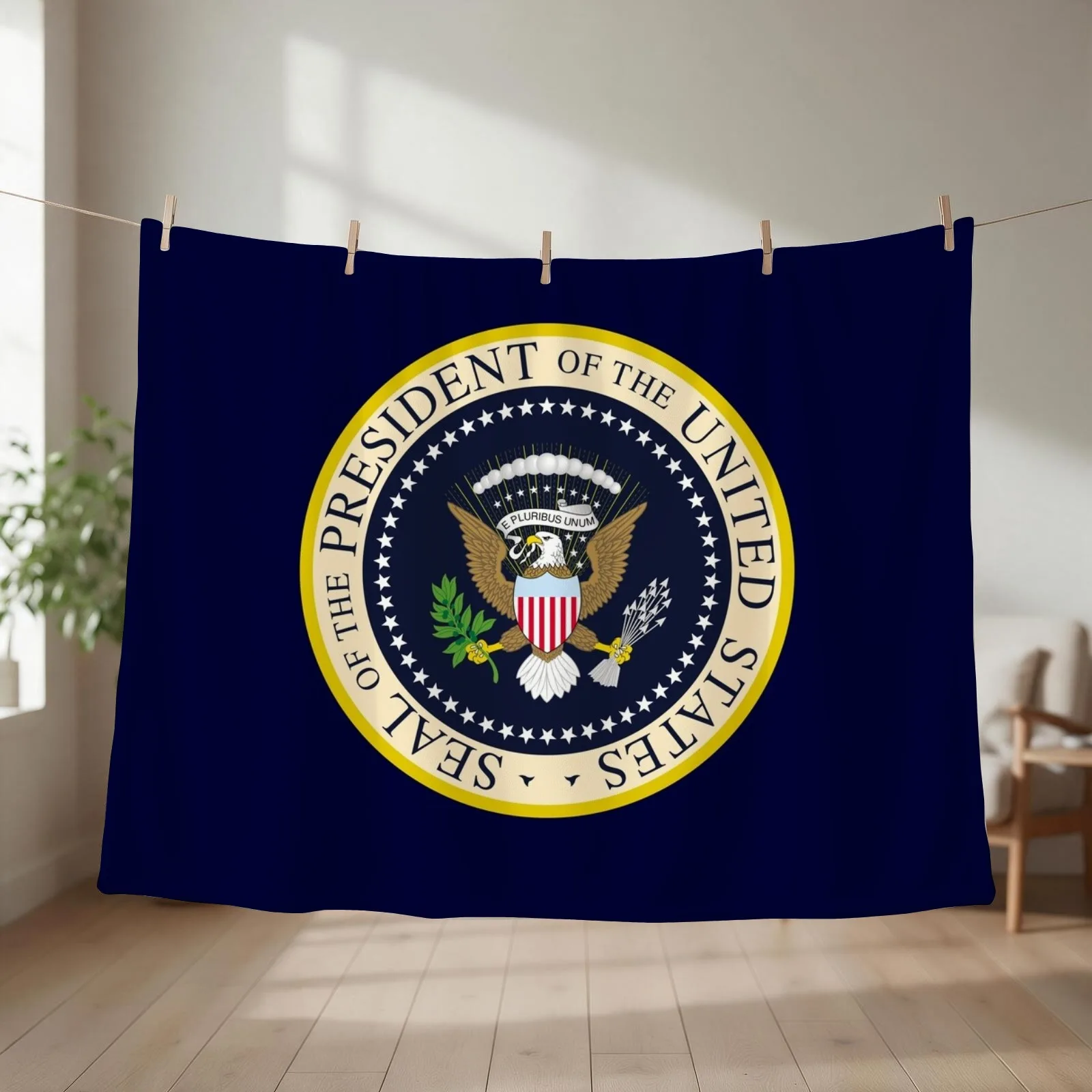 SEAL OF THE PRESIDENT OF THE UNITED STATES US USA Throw Blanket couch cozy soft plush fuzzy picnic outdoor blanket