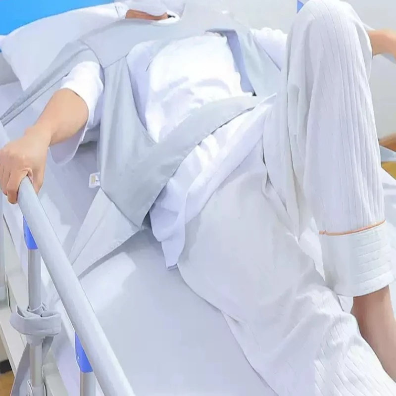 Medical Reinforced Cross-Style Restraint Suit Reverse Wear Upper Body Fix Garment for Agitated Patient Nursing Safety Supplies