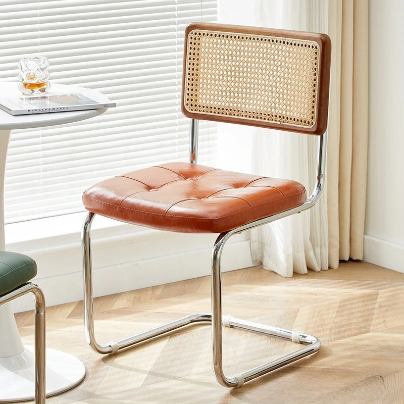 

Nordic home dining chair adult Internet celebrity weaving single living room medieval