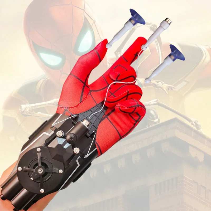 Spiderman Web Shooters Toys ML Legends Spider Man Wrist Launcher Cosplay Peter Accessories Props Spider-line Gift for Children