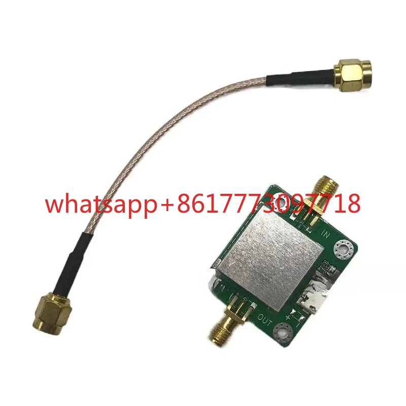 

Низкошумящий ВЧ-усилитель 50МГц-6ГГц с коэффициентом усиления 20дБ и USB-портом питания для HackRF One