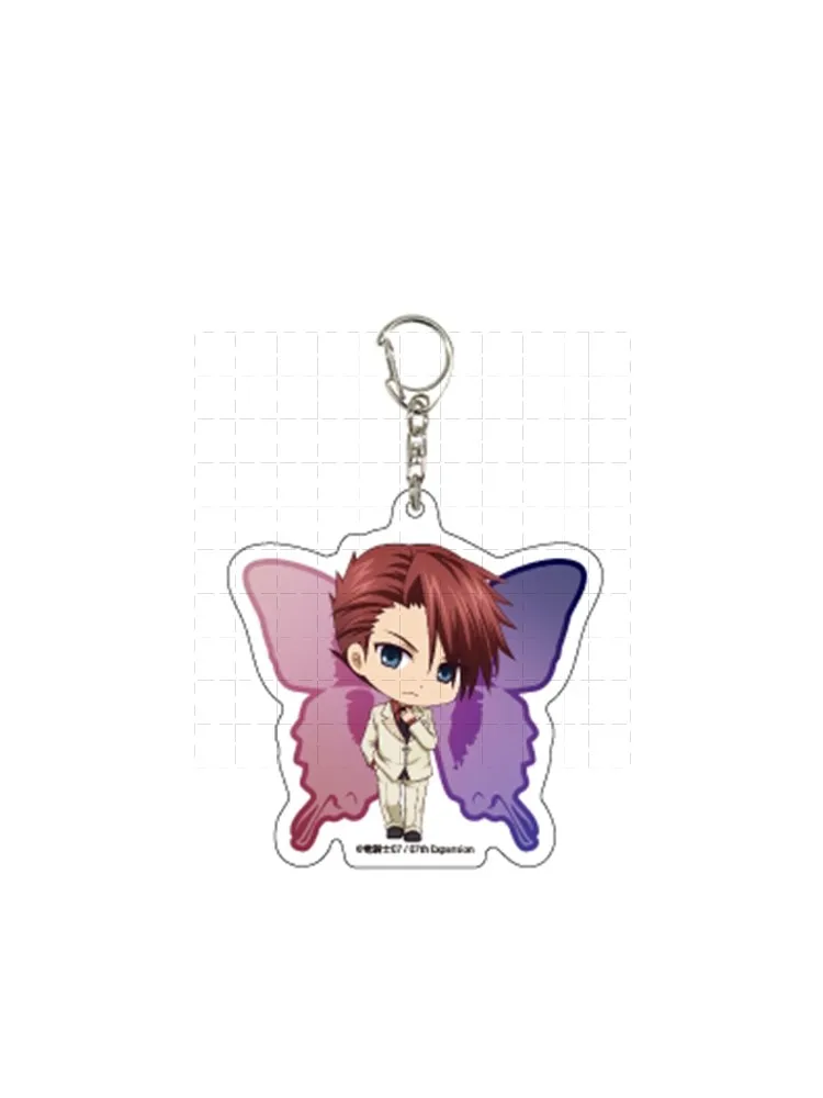 Game Ushiromiya Battler Keychain Doll Anime Beatrice Acrylic Keyring Pendant for Gift