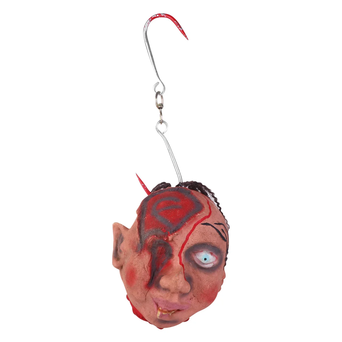 

Horror Novelty Hanging Dead Head Decoration Realistic Severed Head Prop Plastic Alloy Halloween Supply