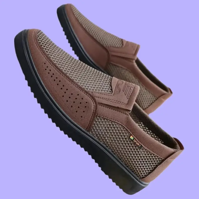 

Men's Breathable Slip-On Casual Shoes Lightweight Low-Top Shoes Fabric Upper Walking Sneakers for Outdoor Outdoor Shoes
