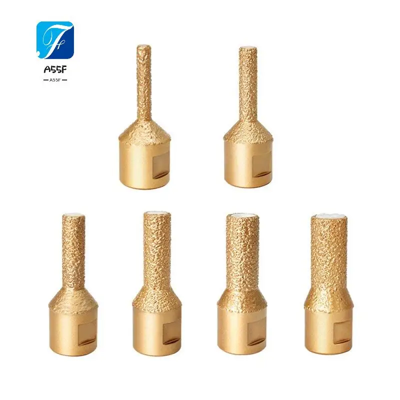 A55F-6Pcs M14 Hole Saw For Angle Grinder Create Smooth Hole&Edge On Tile/Marble/Glass 6-16Mm For Drilling/Grinding/Chamfering