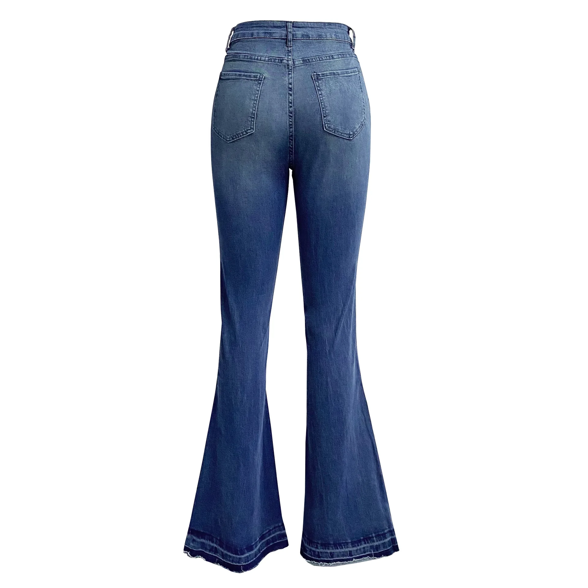 High Quality New Spring And Autumn Jeans Women Loose Straight Leg All Draped Trousers Students High-waisted Long Pants