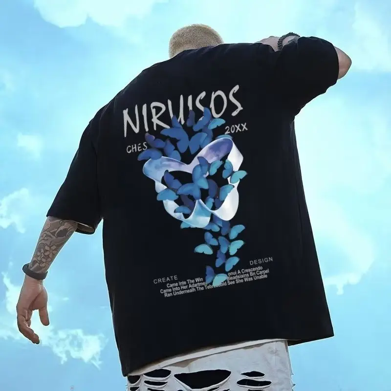 

Y2k Oversized T Shirt Breathable Cotton Clothing Streetwear Hip Hop Summer T-shirt Anime Picture Tops Bodybuilding Berserk Tees