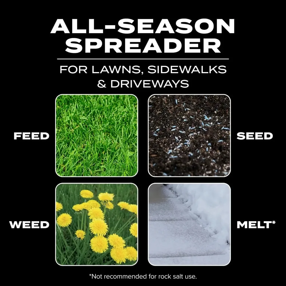 Turf Builder EdgeGuard Mini Broadcast Spreader for Seed,Fertilizer,Salt,Ice Melt, Holds up to 5,000 sq.ft. Product.Free Delivery image 5