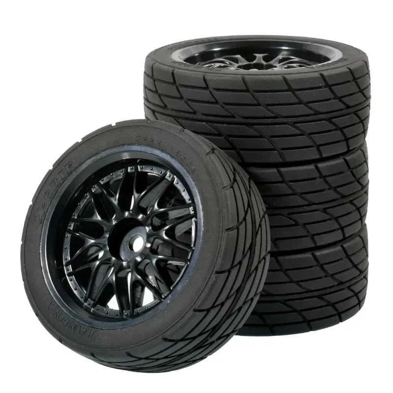 

4pcs OD 68mm Rubber Tire Wheel 12mm Hex for Tamiya TT02 XV02 PTG-2 1/10 RC Racing Car Upgrade Parts