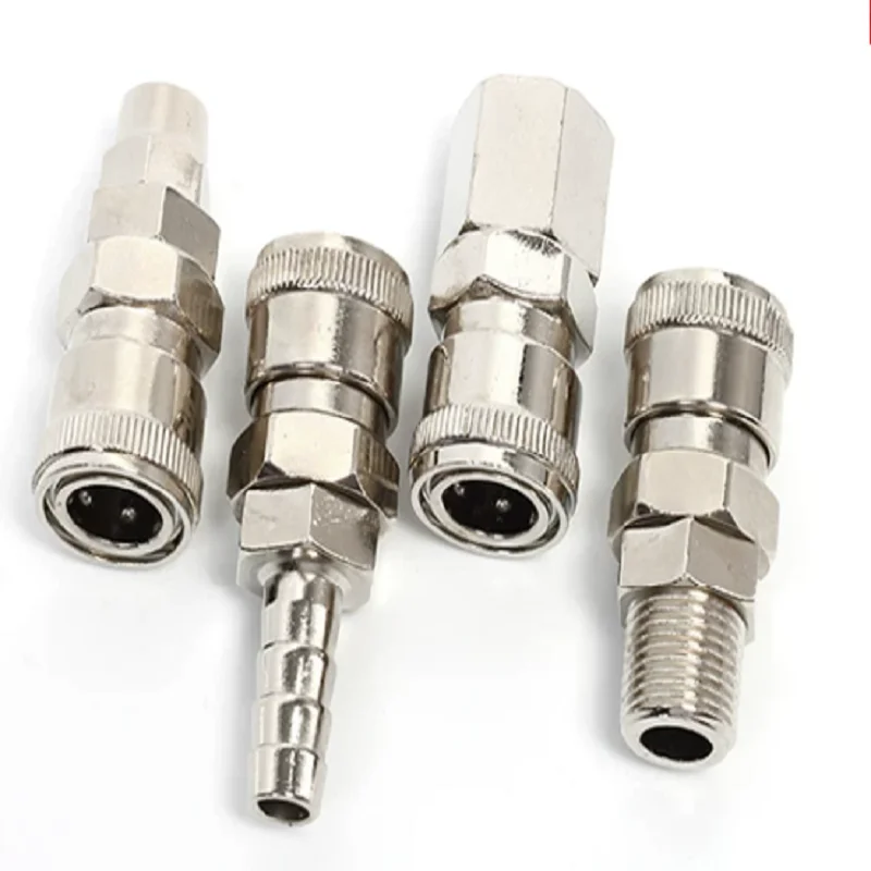 C Type Pneumatic Quick Coupler Male Female Air Hose Quick Connector For Air Compressor PU Tube Air Blow Gun Woodworking Pneumati