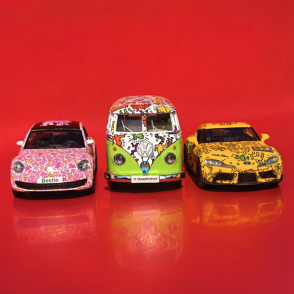 1:36 Scale Continental GT Beetle T1 SUPRA GT Mustang Metal Diecast Plastic Chassis Rubber Tires Vehicle Models Gifts for Boys