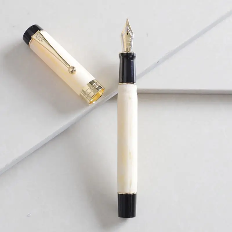 

Jinhao 100 Centennial Resin Fountain Pen EF/F/M/Bent Nib with Converter White Business Office Ink Gift Writing Pen