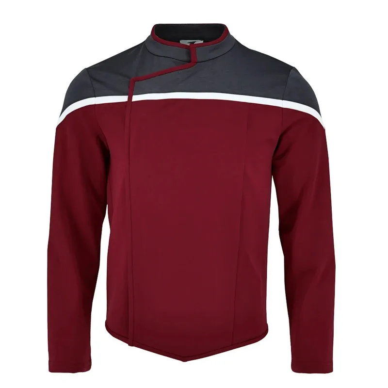 عوالم جديدة غريبة الطوابق السفلية قمصان حمراء زرقاء ذهبية زي نجم البحر أزياء تنكرية سترات رجالية