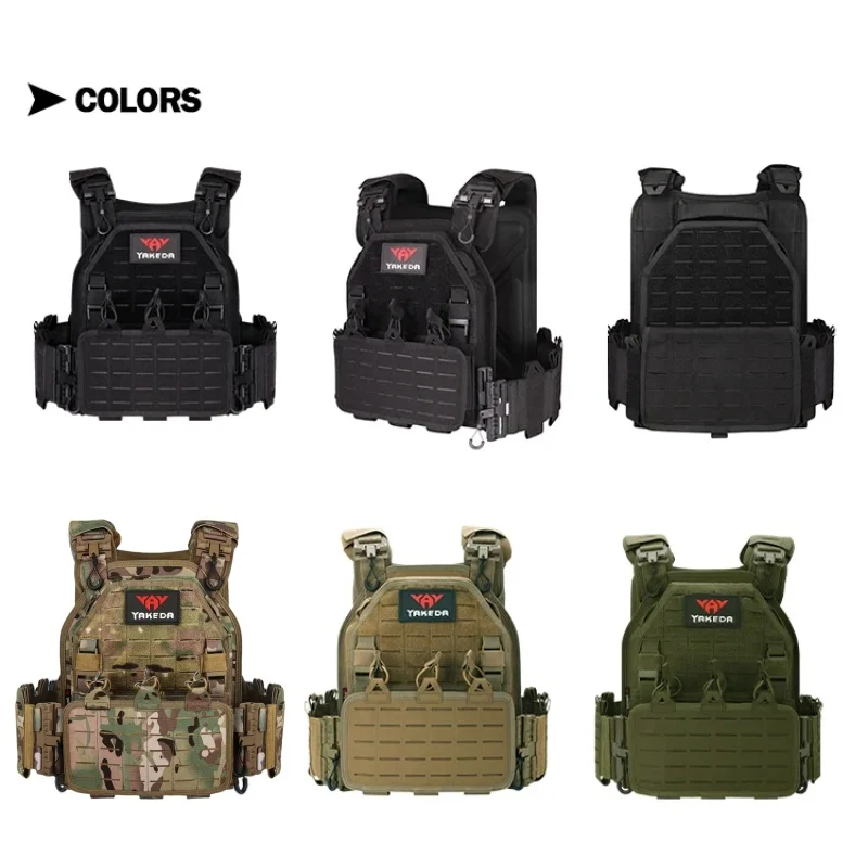 YAKEDA Tactical Vest 6094 Fast Detachable Light Laser Cut Outdoor Hunting Black Gear Carry Vest of High Quality