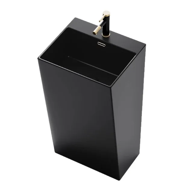 Bathroom column washbasin household balcony ceramic integrated column basin hotel floor-to-ceiling washbasin small apartment