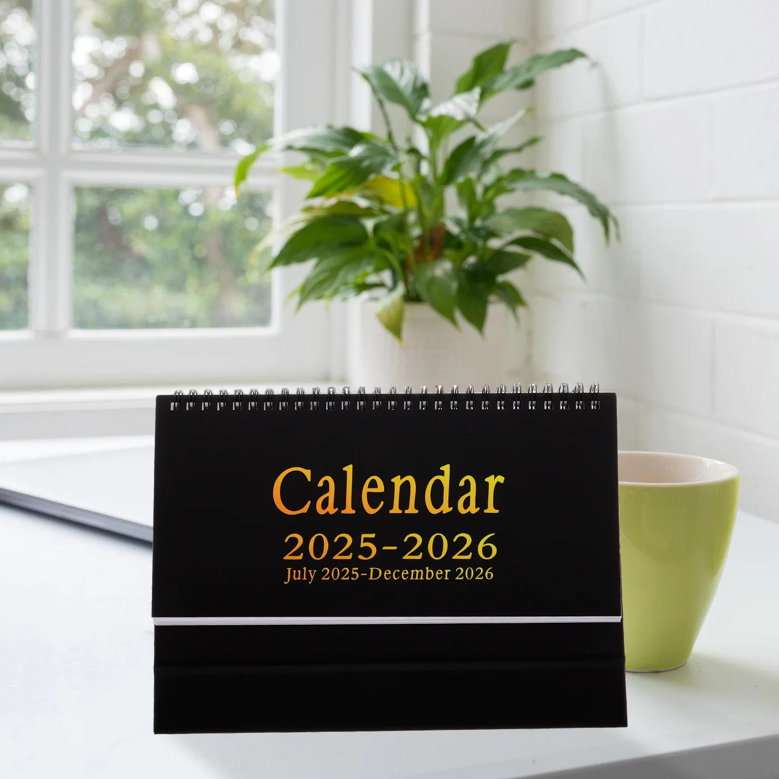 

2026 English European and American Desk Calendar Office Iron Ring Desktop Ornament