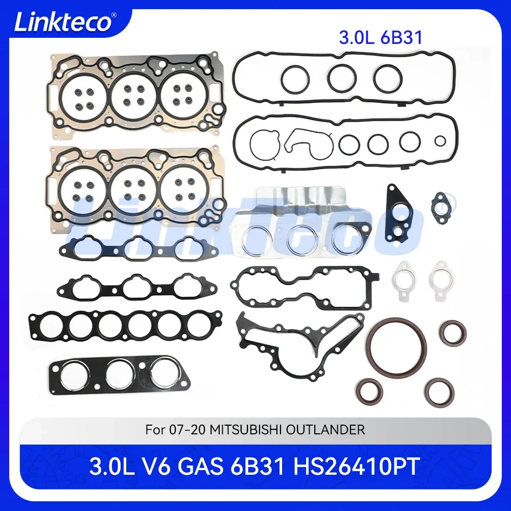 

Engine Cylinder Head Full Gasket Set Fit 3.0 T L V6 GAS For 07-20 MITSUBISHI OUTLANDER 3.0L 6B31 SOHC 24V HS26410PT