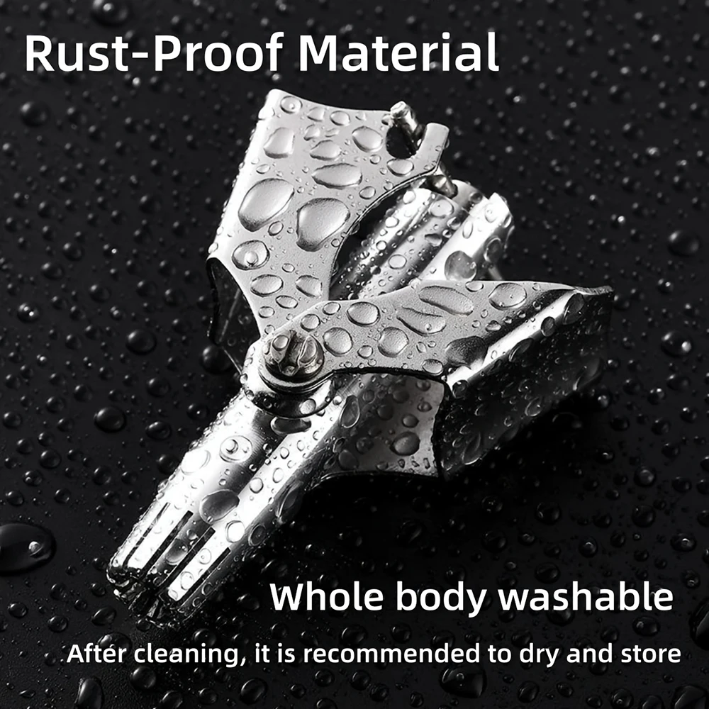Portable Stainless Steel Nose Ear Hair Trimmer Waterproof Washable Painless Hair Clipper Required With Matching Cleaning Brush