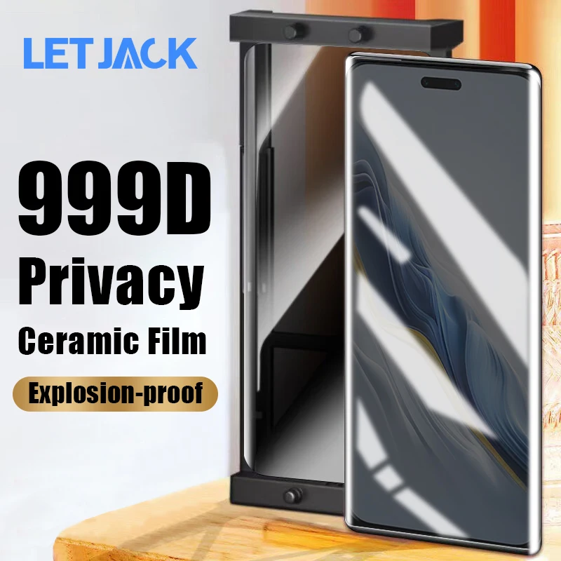 

999D Soft Ceramic Privacy Screen Protector for Honor Magic 6 5 Lite X50 GT X40 X9B X9A Anti Spy Film for Honor 100 90 80 70 Pro