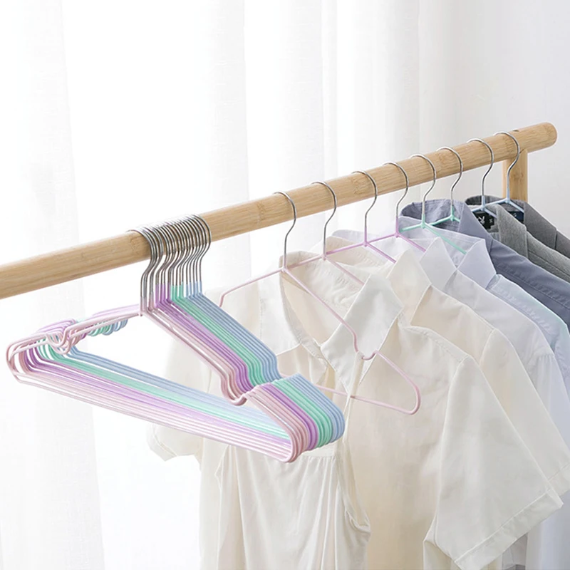 

10PCS Household Coat Hangers Non-Slip Clothes Drying Rack for Adult Clothes Support Organizer Hangers Clothes Brace wholesale