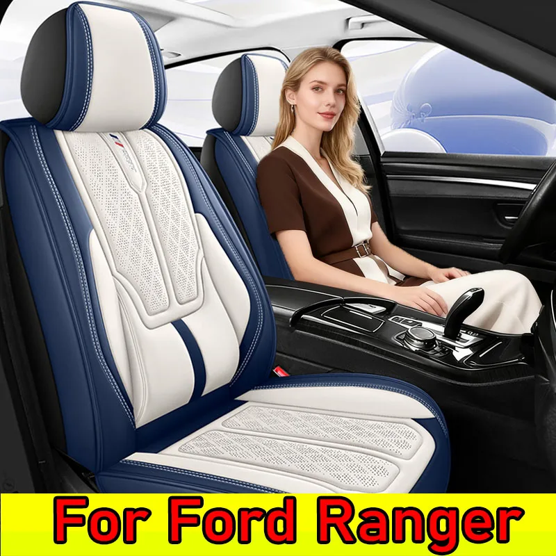 

For Ford Ranger CAR PASS 3D Air Mesh in Cloth Leather Grain Breathable Car Seat Covers Full Set, Universal Compatible Fit 95%