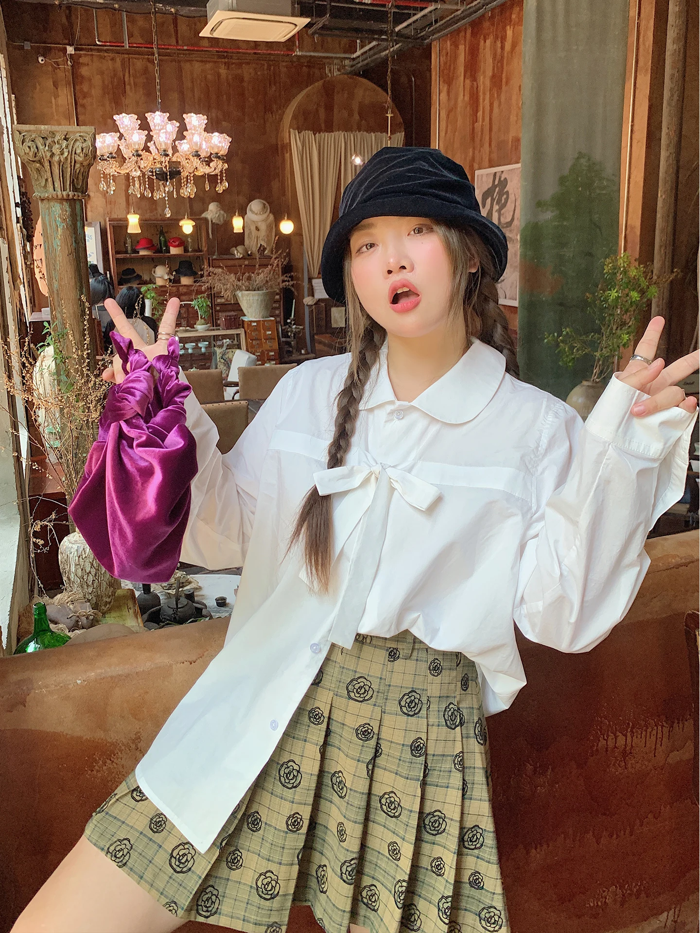 

White Knot irt Women's Faion plus Size Casual Sle Cotton Long Sve Breathable Autumn Wear Design Sense