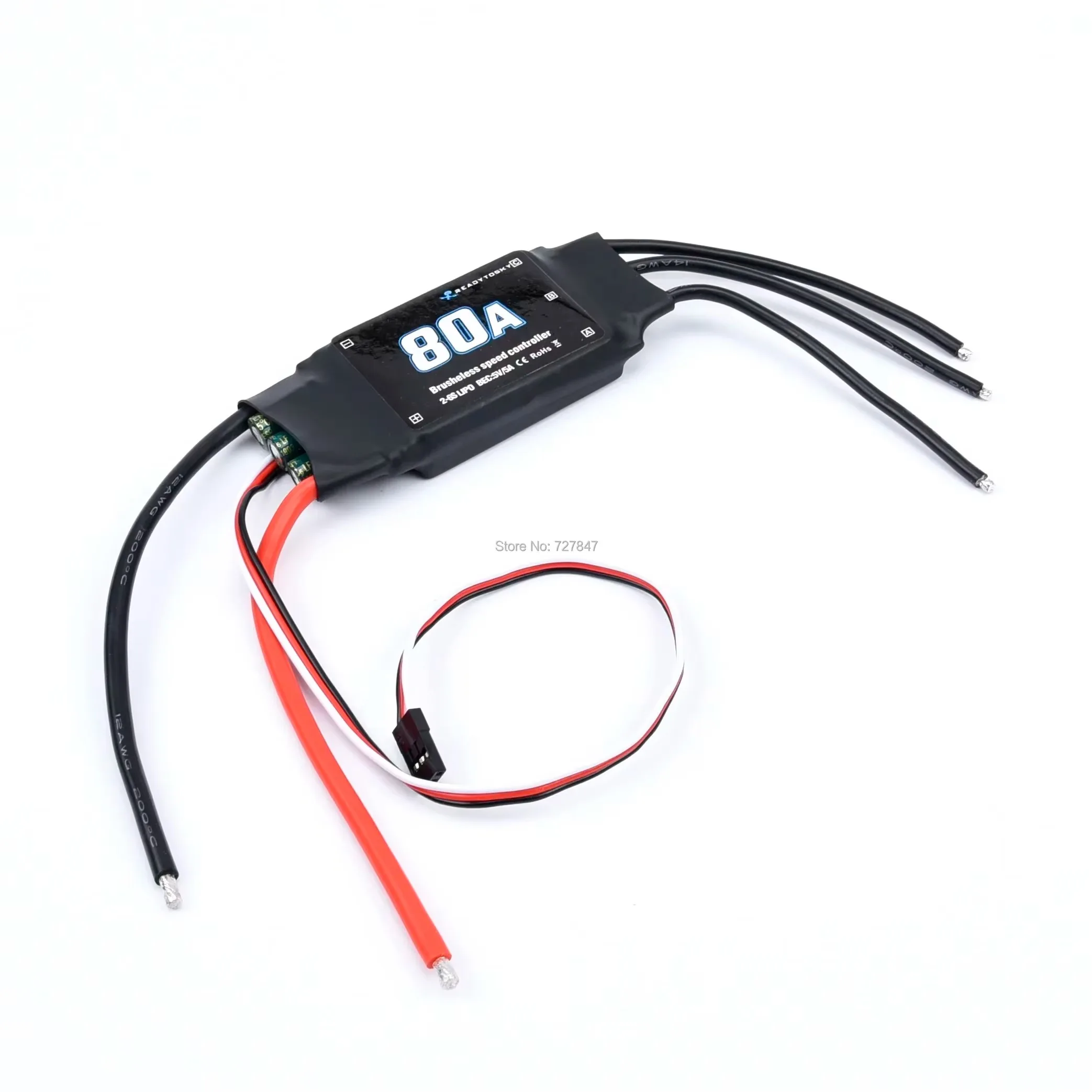 TopessNew 80A 2-6S ESC Brushless ESC Speed Controller With 5V 5A UBEC For RC Airplane Helicopter FPV Helicopter Drone
