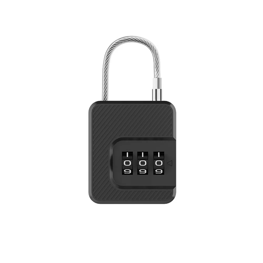 Portable Combination Padlock with 3 Digit Code for Locking Suitcases Backpacks and Cabinets Stainless Steel Build