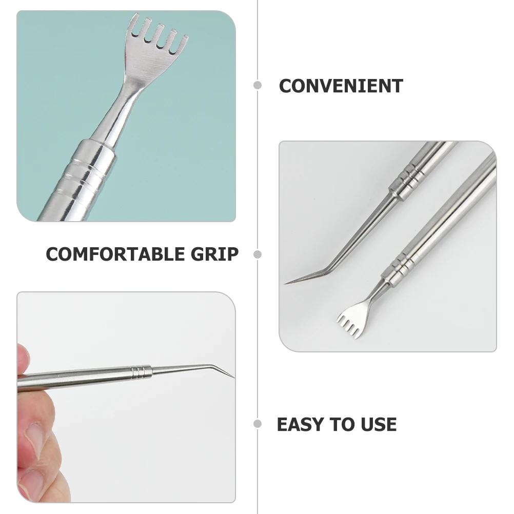 

3pcs Stainless Steel Eyelash Perming Tool Dual head Comb Lifting Curly Lashes Eyebrow Separator Rods Easy Grip Dramatic Look