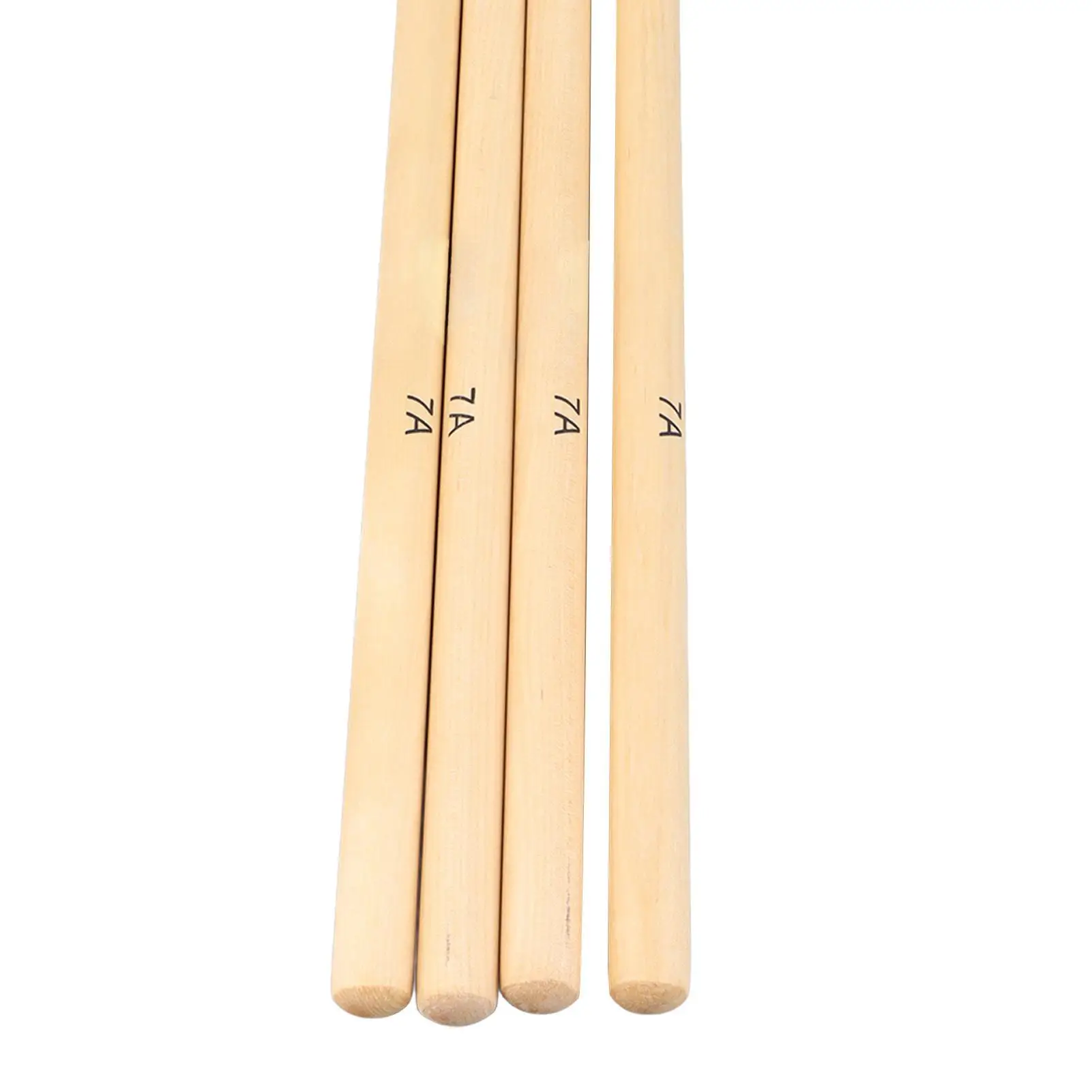 2 Pairs 7A Maple Wood Drum Sticks with Nylon Tip Percussion Instrument Accessories