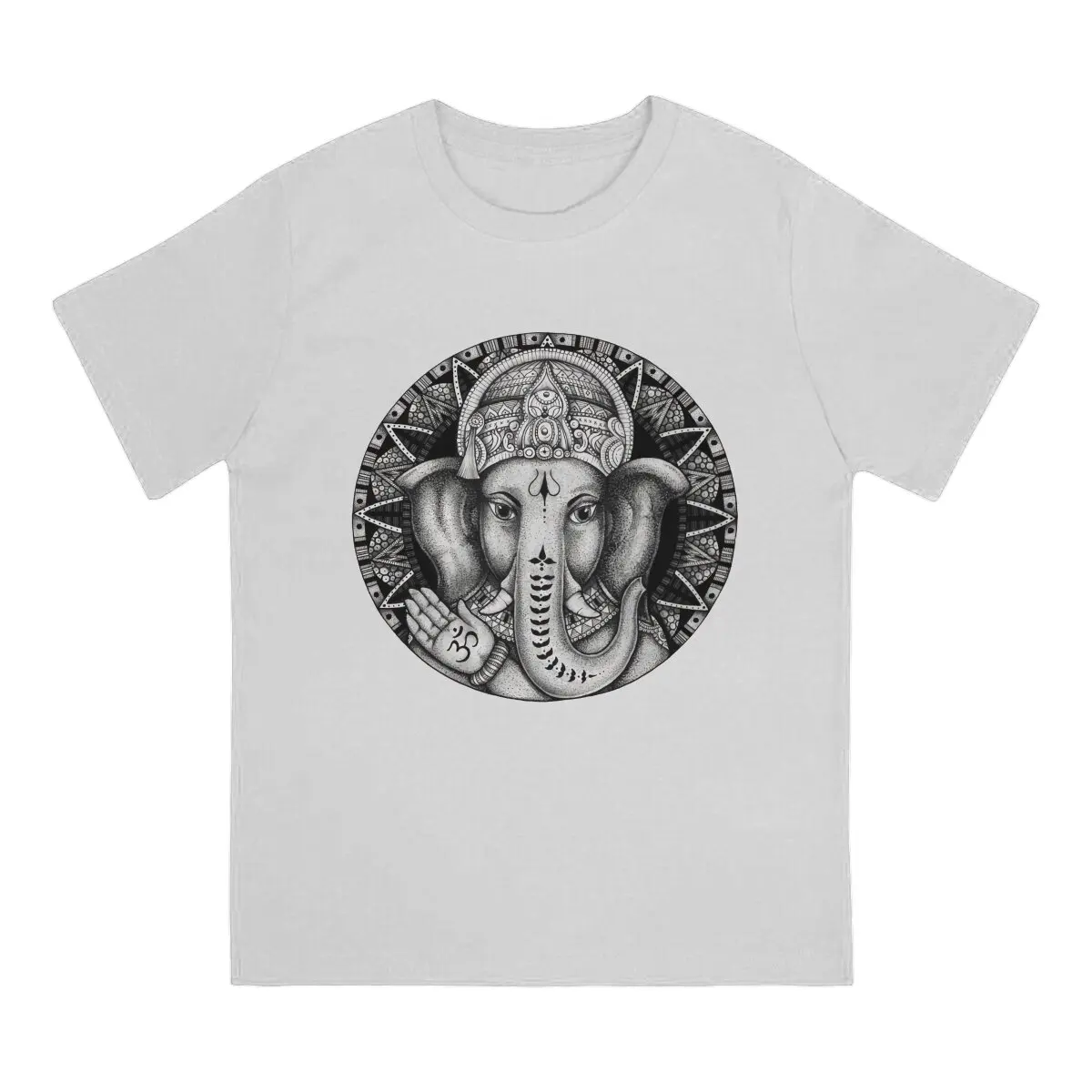 Ganesha Art TShirt Mandala Basic Polyester T Shirt Leisure Men Clothes Printing Trendy