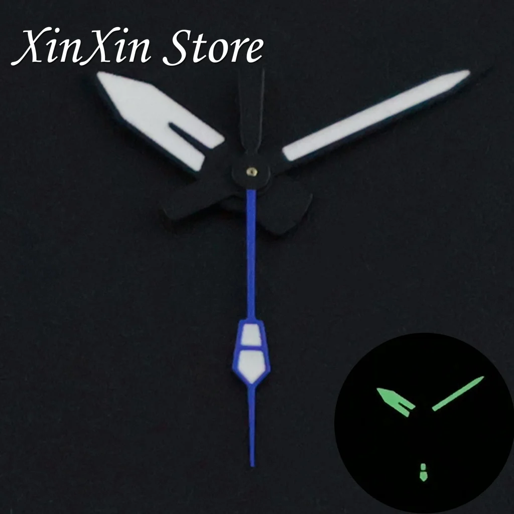 Black Watches Pointers C3 Luminous Replacement Accessory Parts Fits For NH35 4R35 4R36 7S Automatic Movement Watch Hands