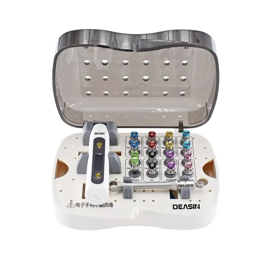 Dentals Equipment Implants Surgicals Manual Kit With 16 Screw Drivers Dentals Electric Implants Torques Wrench/ Oral accessories